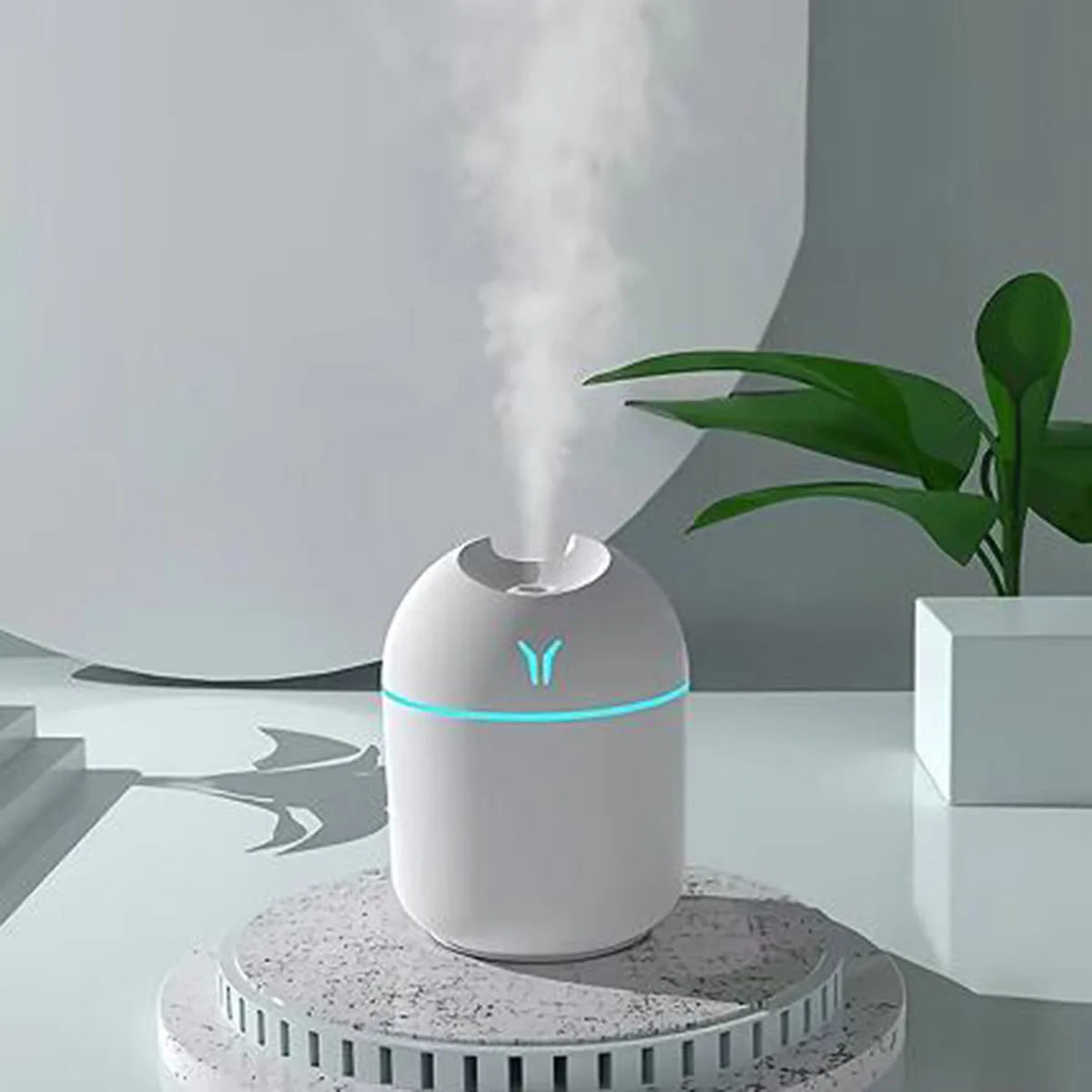 Mini Humidificador Portátil 250ml – Difusor de Aroma, Doble Neblina, USB para Auto y Hogar