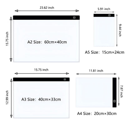 Tablero de Dibujo LED Regulable para Niños y Artistas